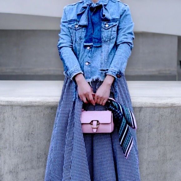 Twelve by Ontwelfth Distressed Denim Jacket with Bow - Picture 4 of 16